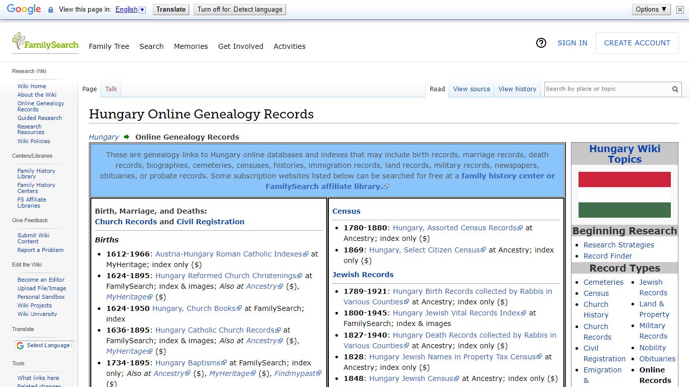 Hungary Online Genealogy Records • FamilySearch