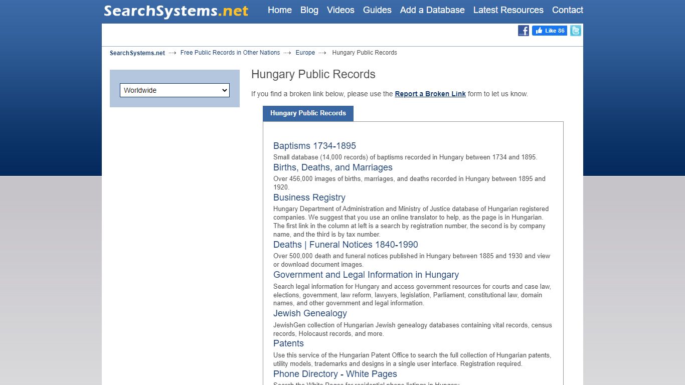 Hungary Public Records