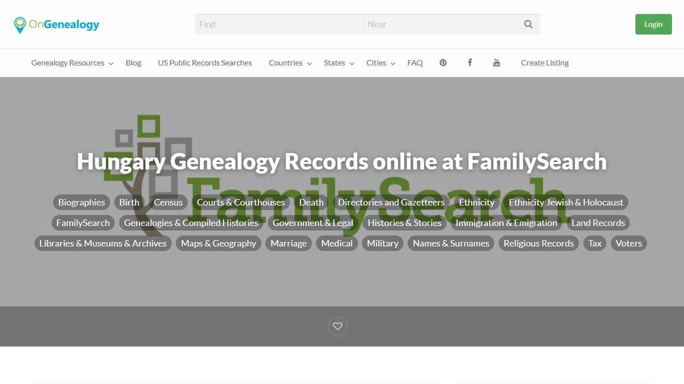 Hungary Genealogy Records online at FamilySearch